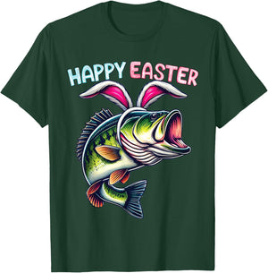 Fisherman Bunny Ears Funny Fish Easter Holiday Eggs Fishing
