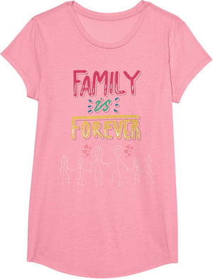 Family Is Forever - Stick Figure Design for Togetherness