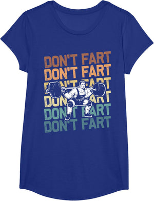 Funny Wieghtlifting Apparel for Men Women Don't Fart Lifting Weights Weightlifting Gym Fitness Workout T-Shirt, Small, Black