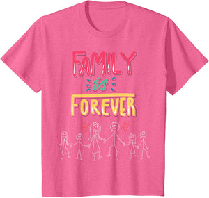 Family Is Forever - Stick Figure Design for Togetherness