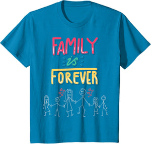 Family Is Forever - Stick Figure Design for Togetherness
