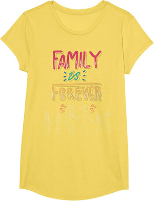 Family Is Forever - Stick Figure Design for Togetherness
