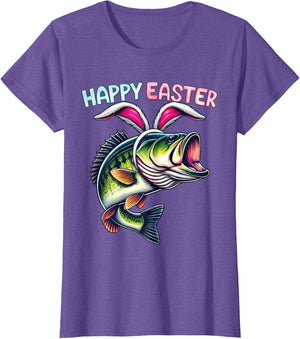 Fisherman Bunny Ears Funny Fish Easter Holiday Eggs Fishing