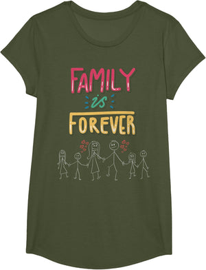 Family Is Forever - Stick Figure Design for Togetherness