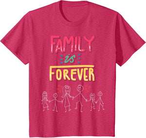 Family Is Forever - Stick Figure Design for Togetherness