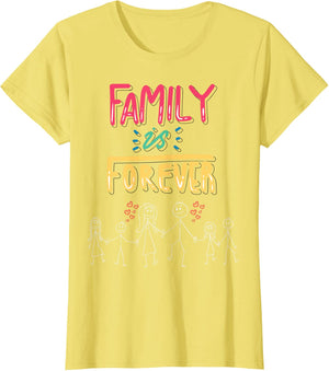 Family Is Forever - Stick Figure Design for Togetherness