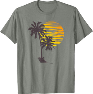 Beach Palm Tree T-Shirt Nice Funny Holiday Summer Holiday