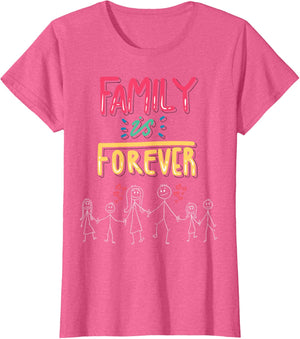 Family Is Forever - Stick Figure Design for Togetherness