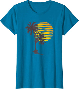 Beach Palm Tree T-Shirt Nice Funny Holiday Summer Holiday