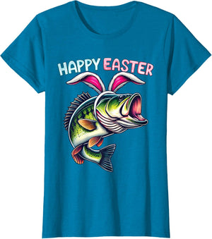 Fisherman Bunny Ears Funny Fish Easter Holiday Eggs Fishing