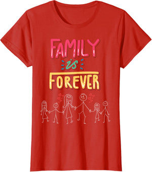 Family Is Forever - Stick Figure Design for Togetherness