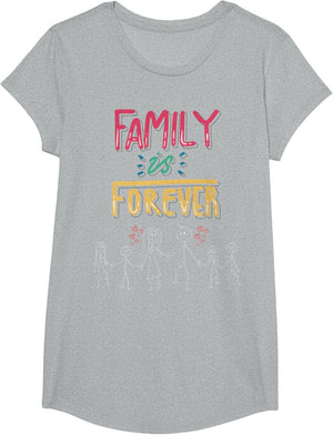Family Is Forever - Stick Figure Design for Togetherness