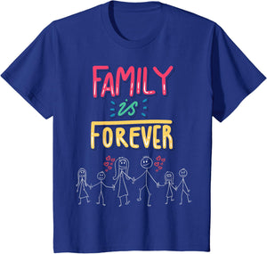 Family Is Forever - Stick Figure Design for Togetherness