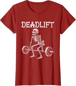 Deadlift Funny Halloween Skeleton Weight Lifting Workout