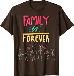 Family Is Forever - Stick Figure Design for Togetherness
