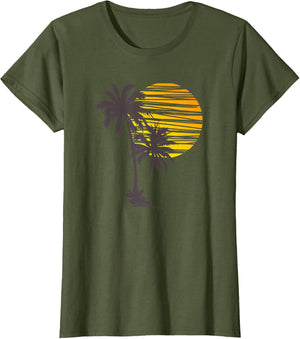 Beach Palm Tree T-Shirt Nice Funny Holiday Summer Holiday