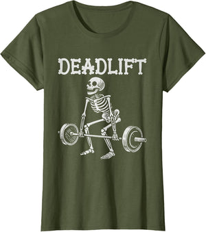 Deadlift Funny Halloween Skeleton Weight Lifting Workout