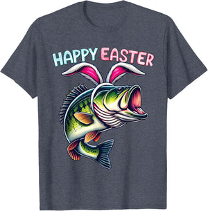 Fisherman Bunny Ears Funny Fish Easter Holiday Eggs Fishing
