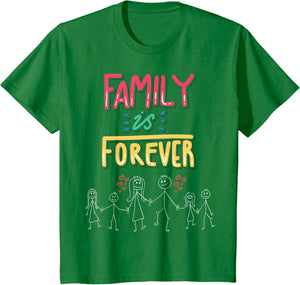 Family Is Forever - Stick Figure Design for Togetherness
