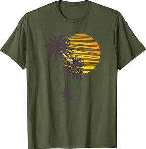 Beach Palm Tree T-Shirt Nice Funny Holiday Summer Holiday