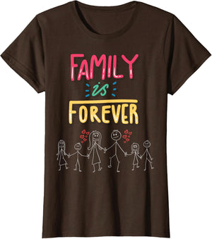 Family Is Forever - Stick Figure Design for Togetherness