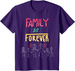 Family Is Forever - Stick Figure Design for Togetherness