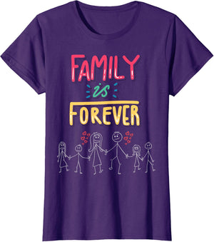 Family Is Forever - Stick Figure Design for Togetherness