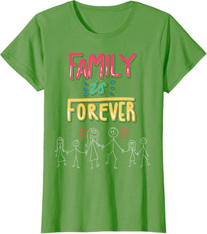 Family Is Forever - Stick Figure Design for Togetherness