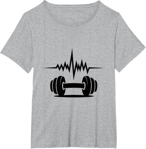 Heartbeat Fitness Enthusiast Dumbbell Motivation