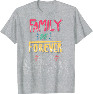 Family Is Forever - Stick Figure Design for Togetherness