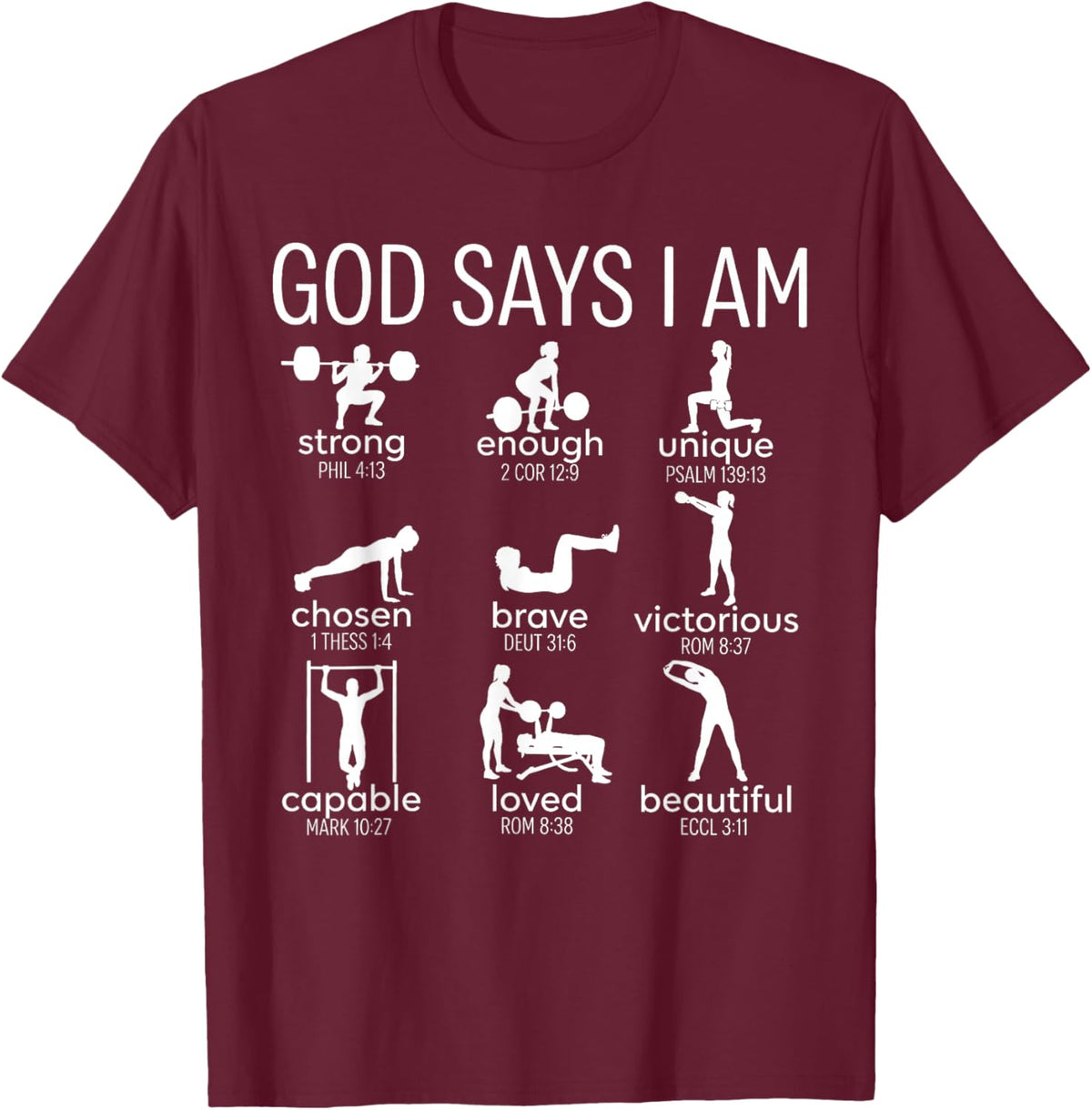 God Says I Am Christian Workout Gym Women Men