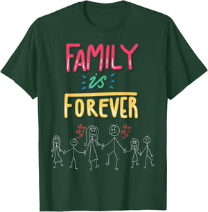 Family Is Forever - Stick Figure Design for Togetherness