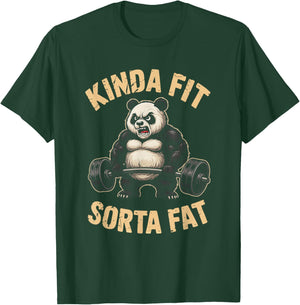 Kinda Fit Sorta Fat Funny Gym Panda Weightlifting Workout