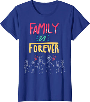 Family Is Forever - Stick Figure Design for Togetherness