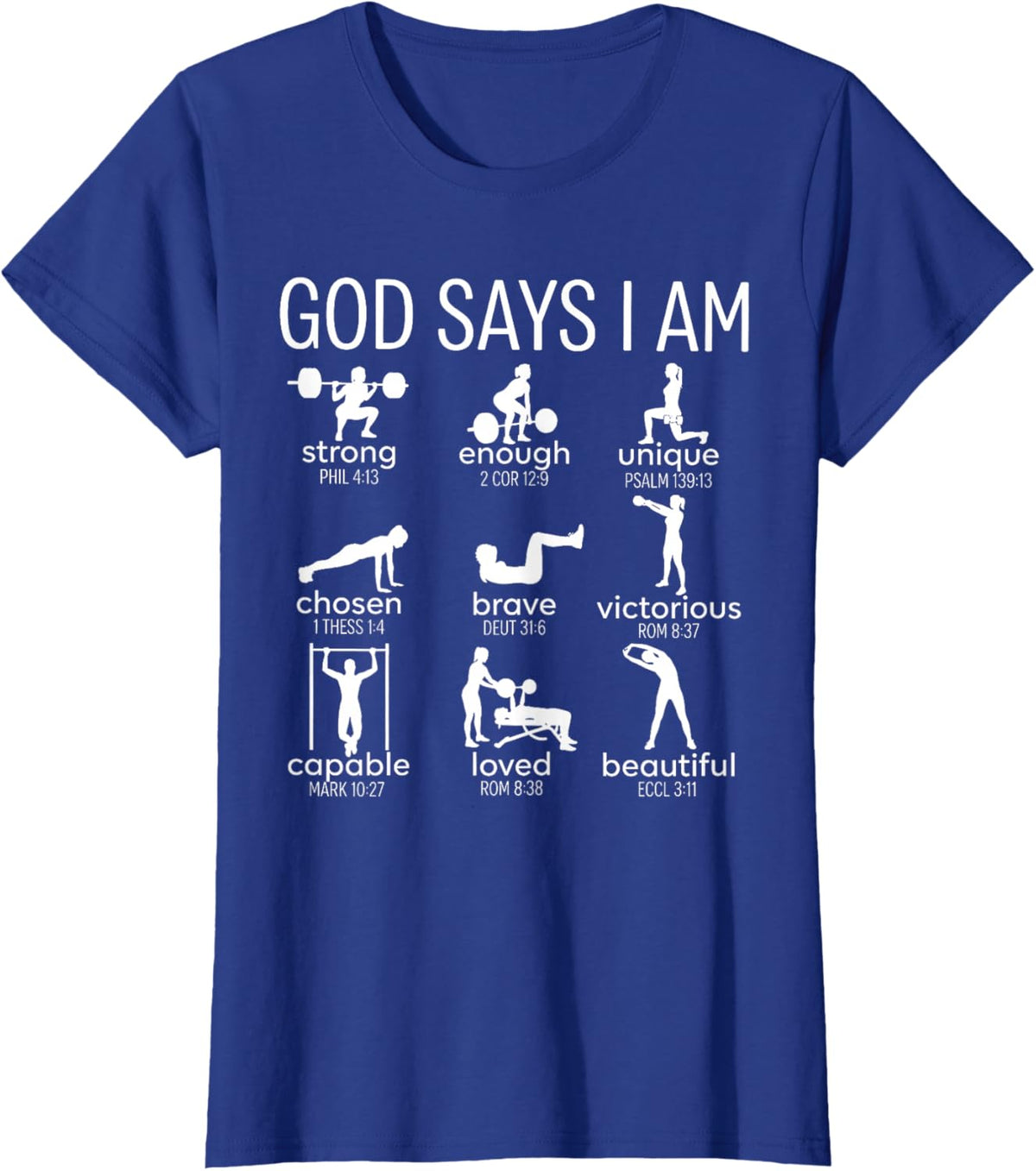 God Says I Am Christian Workout Gym Women Men