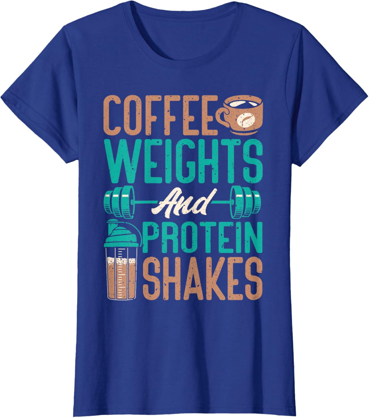 Coffee Weights and Protein Shakes Weightlifting Workout