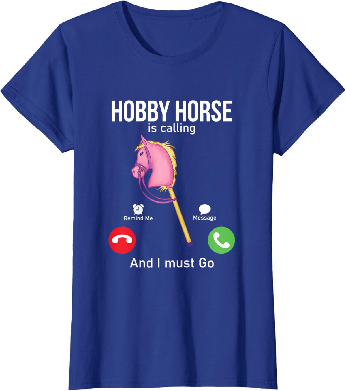 Funny Hobby Horsing Gifts For Hobby Horse Riders Unisex-Adult Black Cotton Blend T-Shirt Small Classic Fit Short Sleeve
