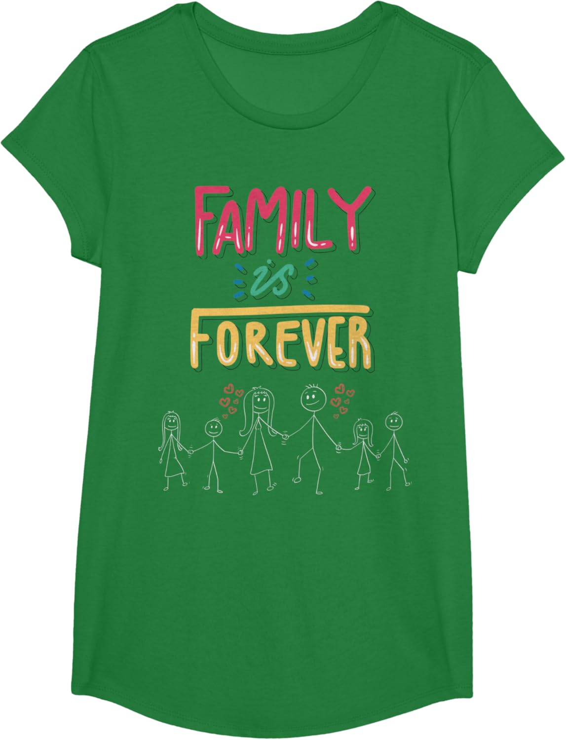Family Is Forever - Stick Figure Design for Togetherness
