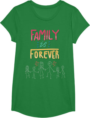 Family Is Forever - Stick Figure Design for Togetherness