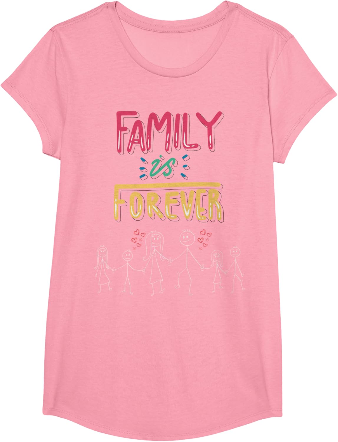 Family Is Forever - Stick Figure Design for Togetherness