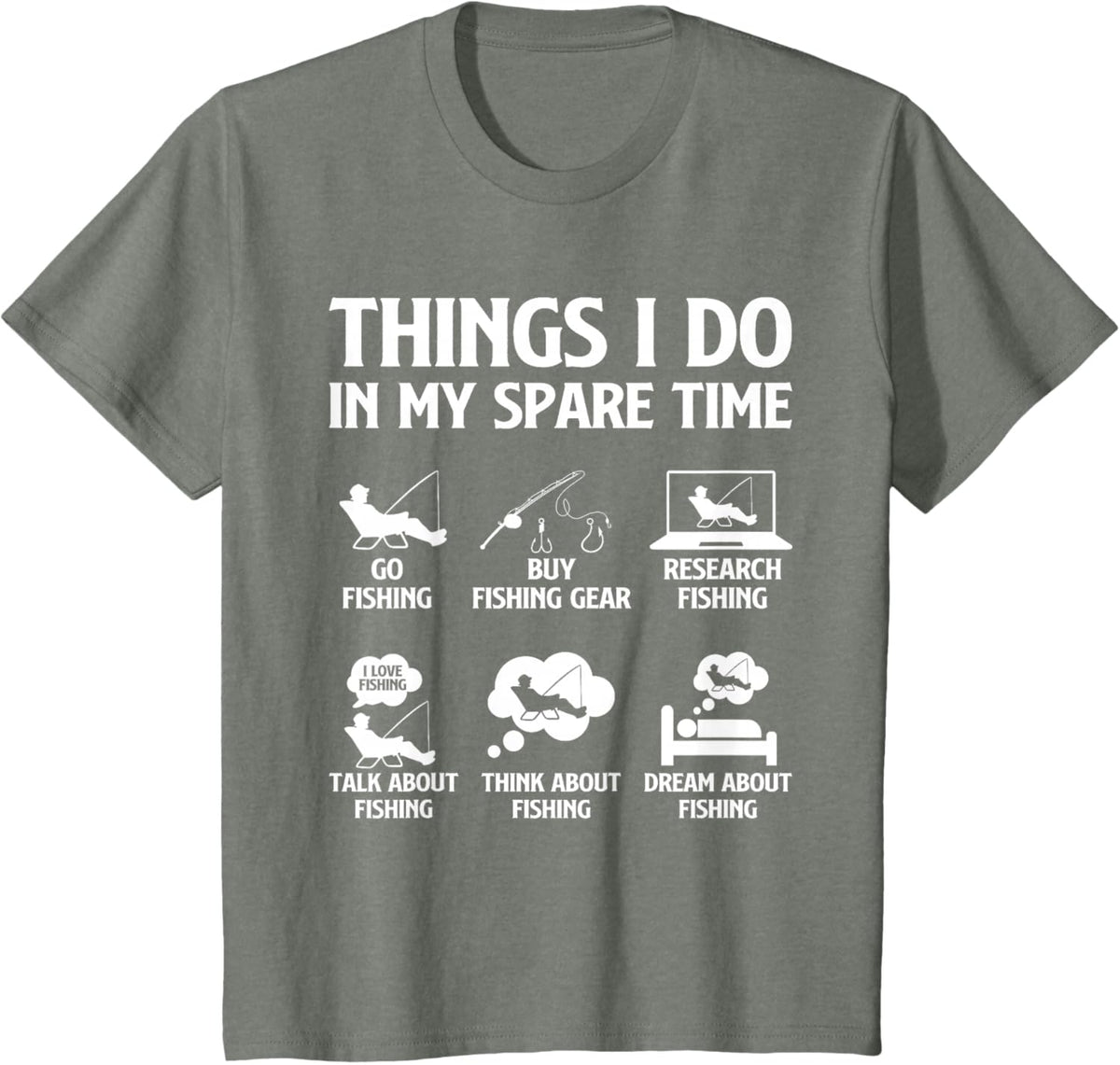 Things I Do in My Spare Time Fishing Boys Men Bass Fishing