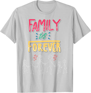Family Is Forever - Stick Figure Design for Togetherness