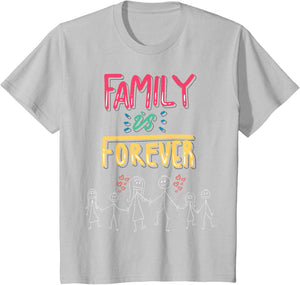 Family Is Forever - Stick Figure Design for Togetherness
