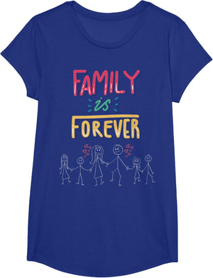 Family Is Forever - Stick Figure Design for Togetherness