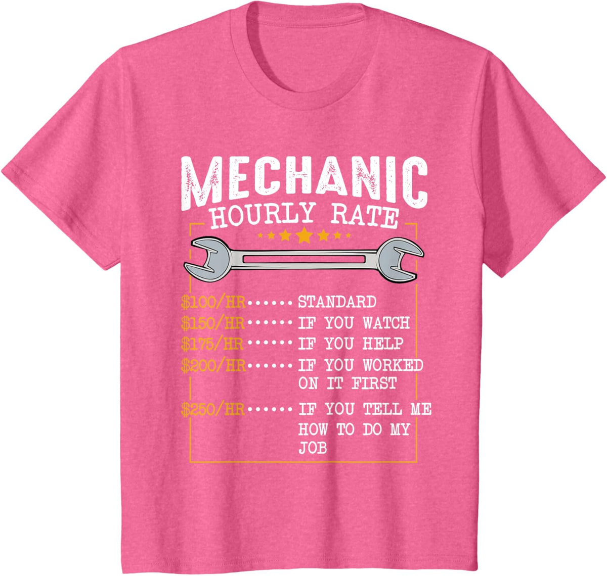 Mechanic Hourly Rate Car Mechatronics Engineer Profession Car Gift