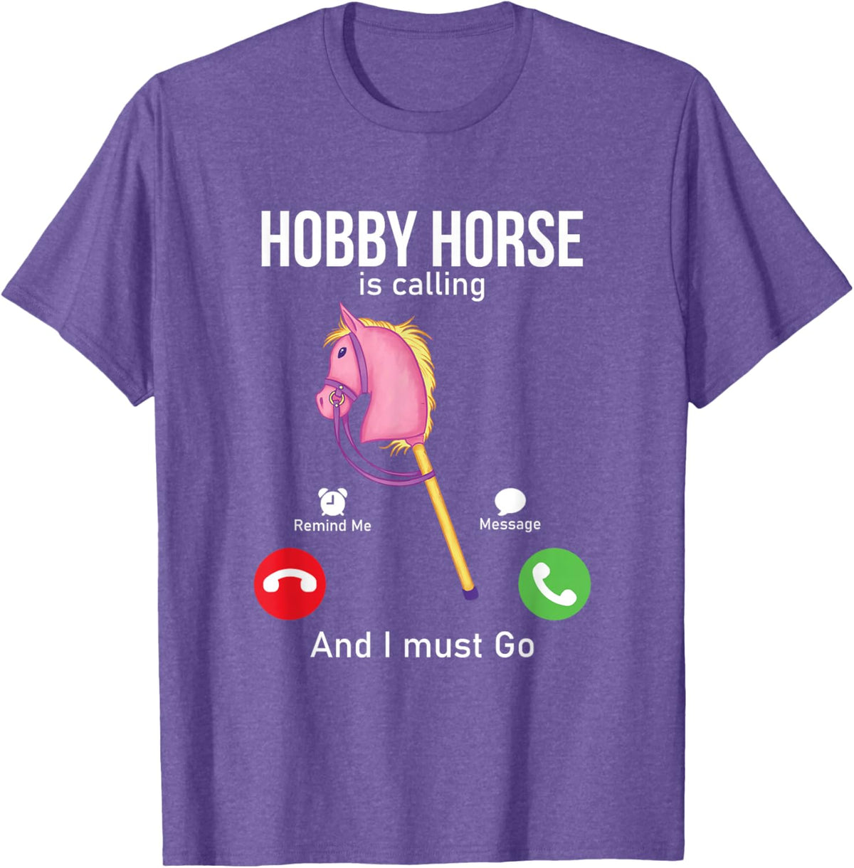 Funny Hobby Horsing Gifts For Hobby Horse Riders Unisex-Adult Black Cotton Blend T-Shirt Small Classic Fit Short Sleeve