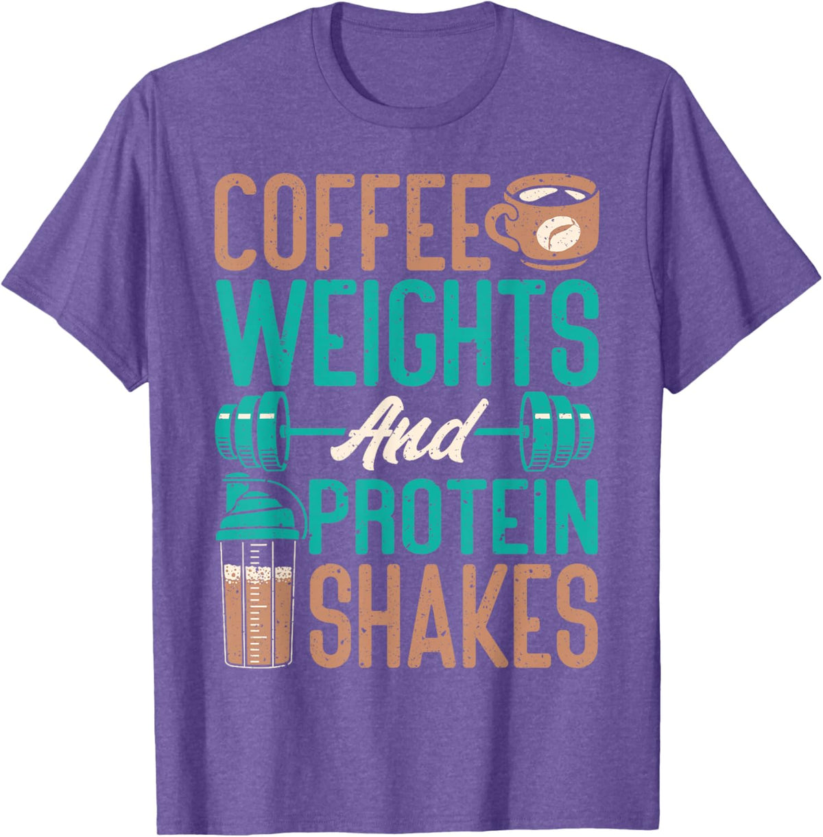 Coffee Weights and Protein Shakes Weightlifting Workout