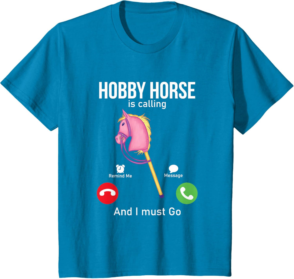 Funny Hobby Horsing Gifts For Hobby Horse Riders Unisex-Adult Black Cotton Blend T-Shirt Small Classic Fit Short Sleeve