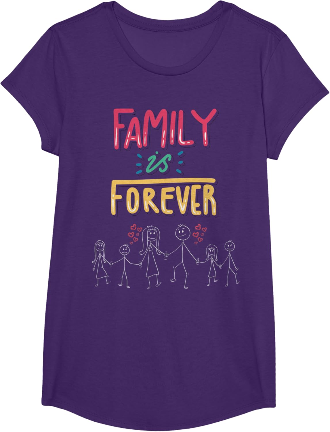 Family Is Forever - Stick Figure Design for Togetherness
