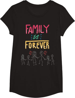 Family Is Forever - Stick Figure Design for Togetherness
